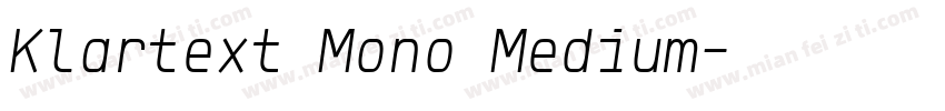 Klartext Mono Medium字体转换